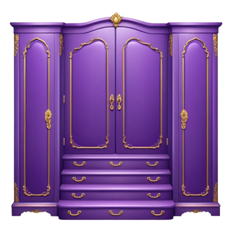 42-foot purple steps in floor map way to wardrobe closet sticker