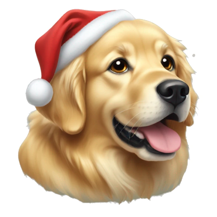 Golden retriever Christmas  sticker