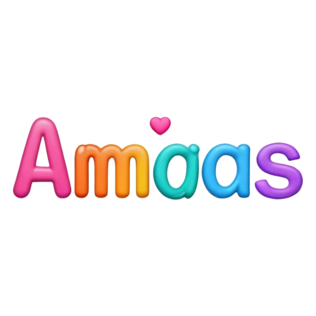 Amigas Word in colorful colors sticker