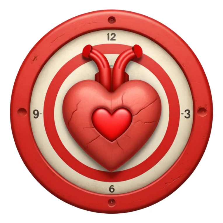 heart in the middle of the target sticker