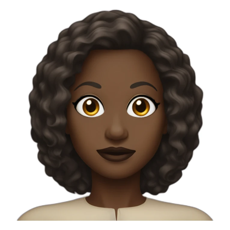 viola davis with a round face and long dark hair and hoop earrings sticker
