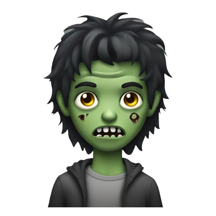 boy zombie with dark hair sticker