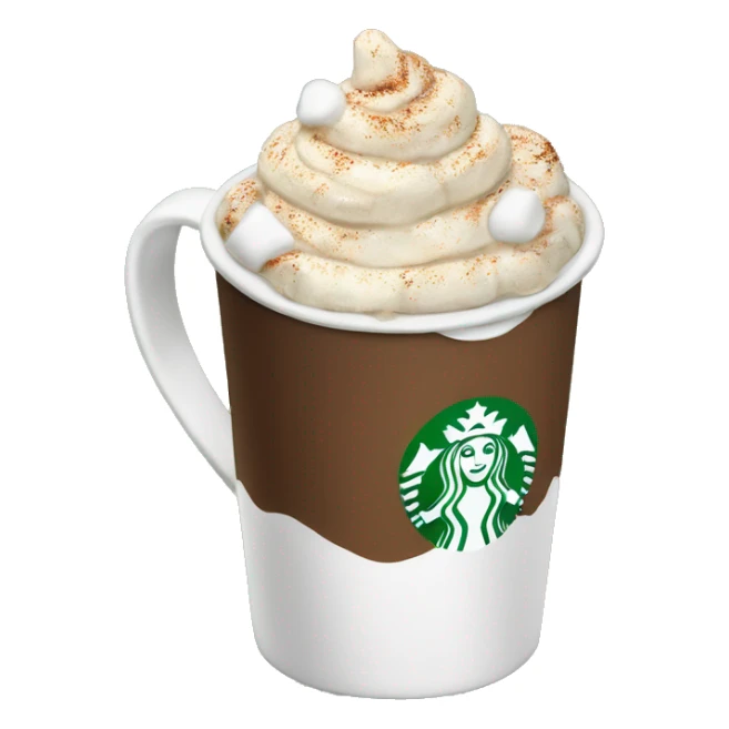 christmas starbucks cup hot chocolate sticker