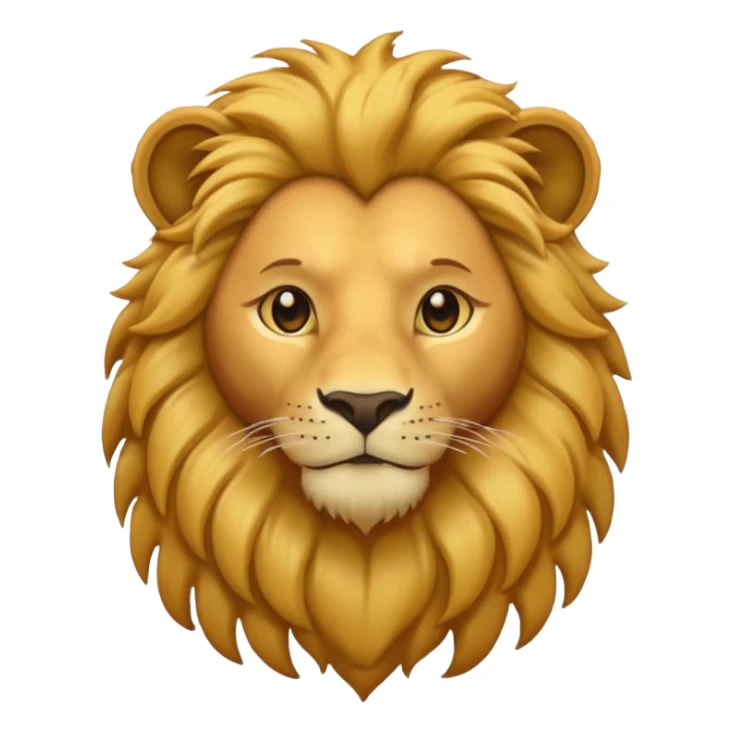 iOS lion with a human neck emoji sticker