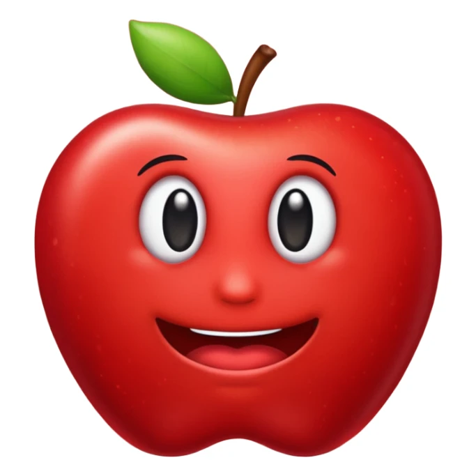 playful and bold letters FSM apple style emoji sticker