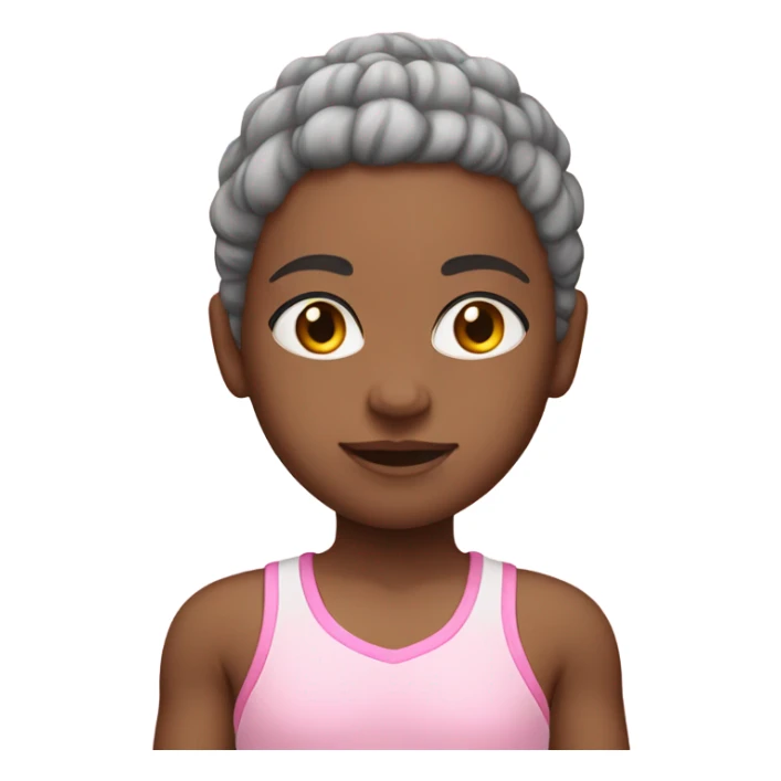 Babypink sport set for white skin sticker