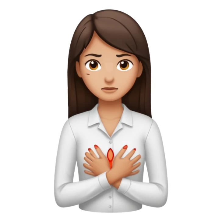 The brunette has pain in her spine sticker