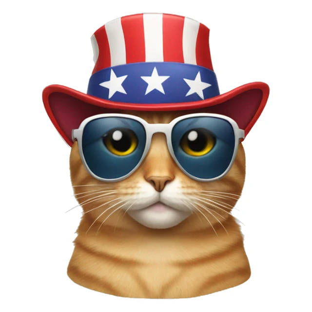 Cat with sunglasses and trump hat sticker