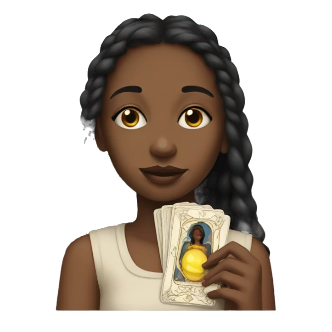 girls and tarot card sticker