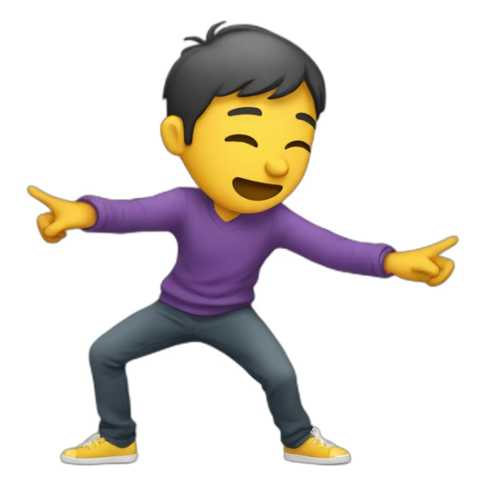 Personne qui fait un dab sticker