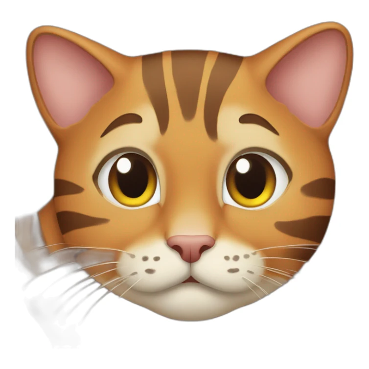 Nape of Fat brown tigger cat sticker