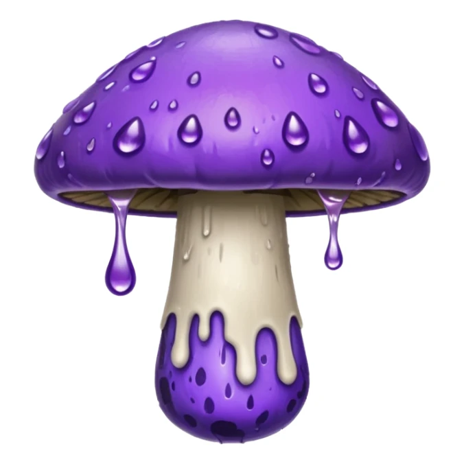 Dripping poison mushroom purple  sticker