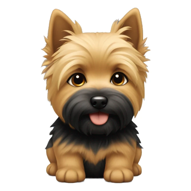 Head on puppy of Norwich terrier is Black and Tan colour  sticker