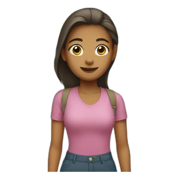 Girl with a road behind sticker