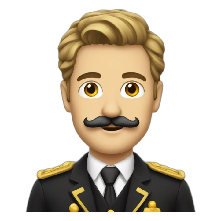 Belgian in national suit with a mustache sticker