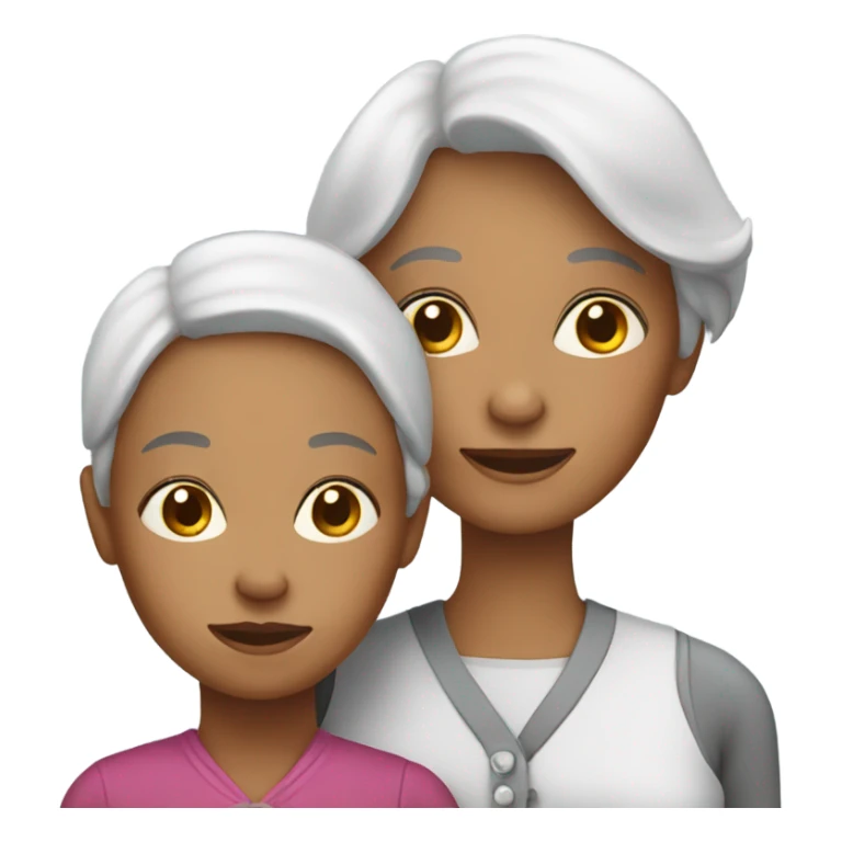 Grandmother with a girl sticker