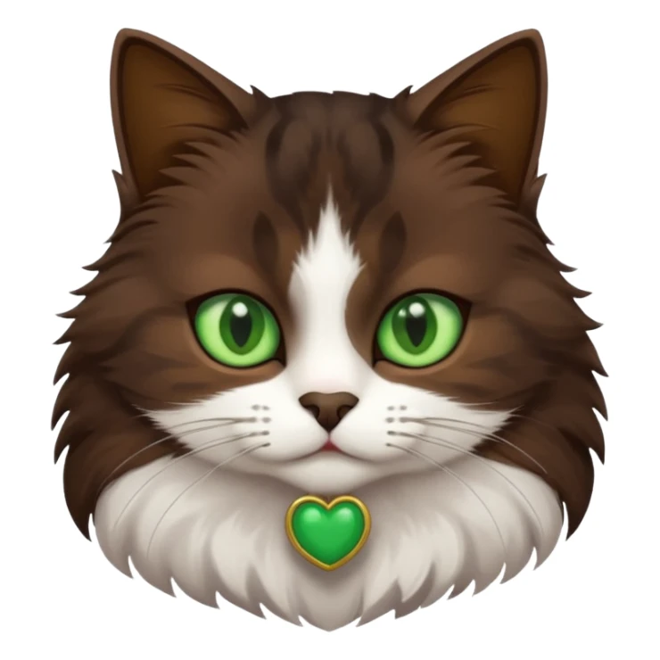 A european cat dark brown with lighter green eyes sticker