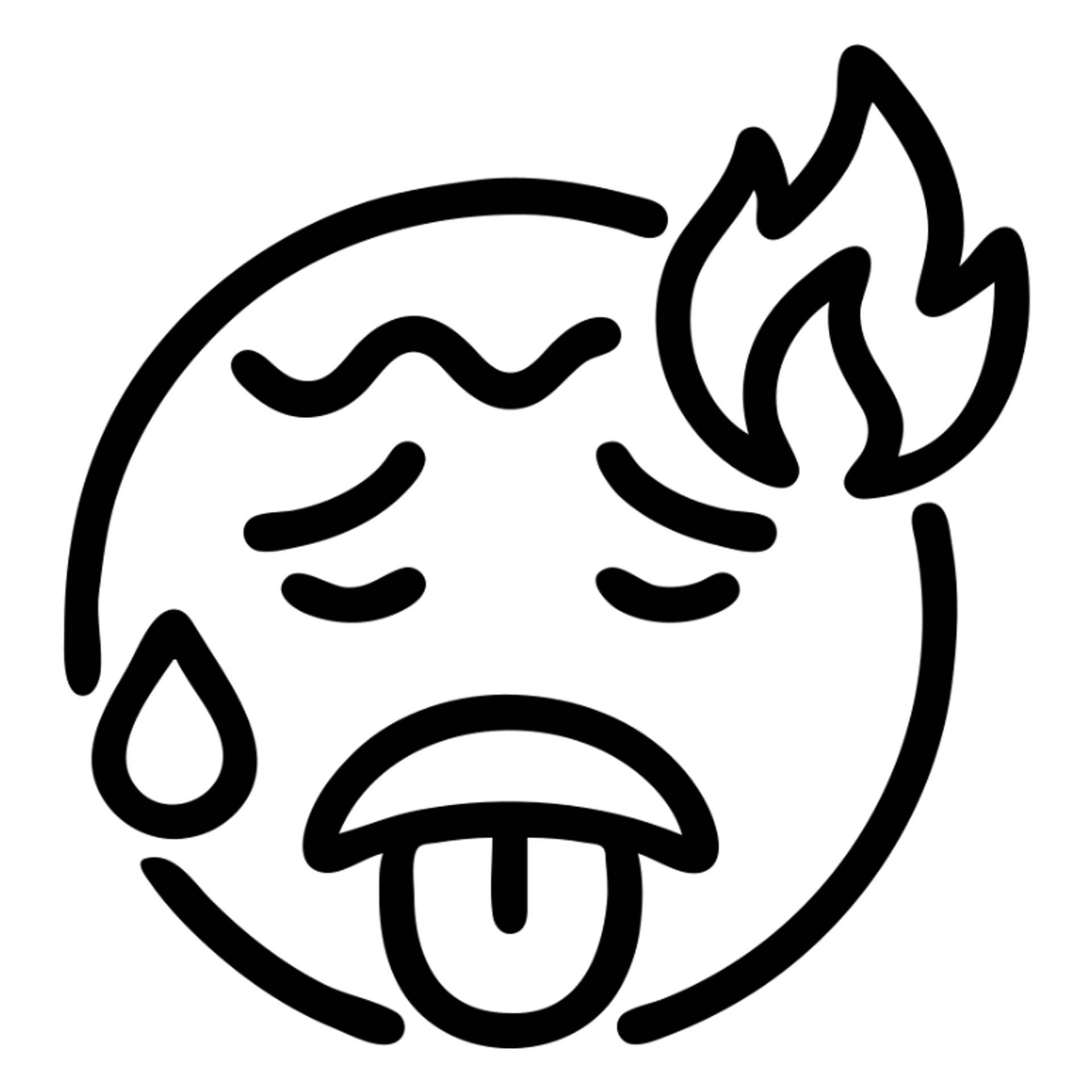 hot face emoji sticker