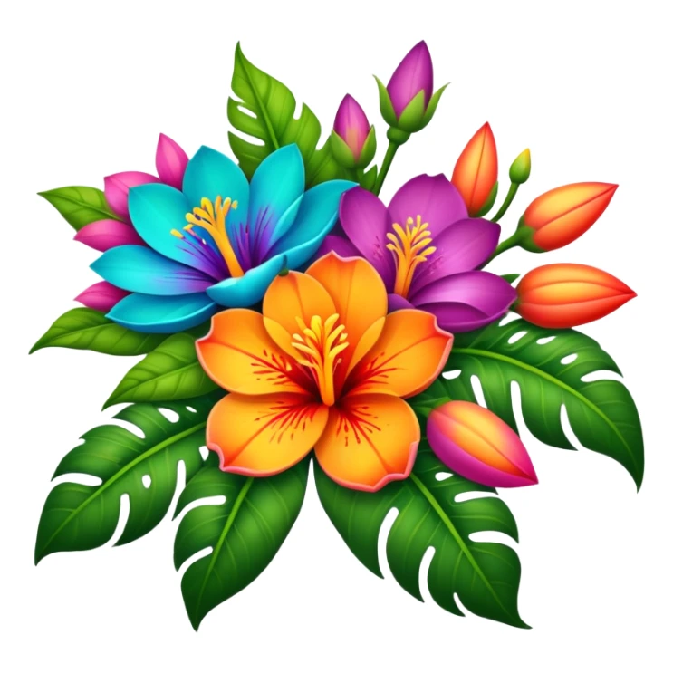 Exotic flowers sticker