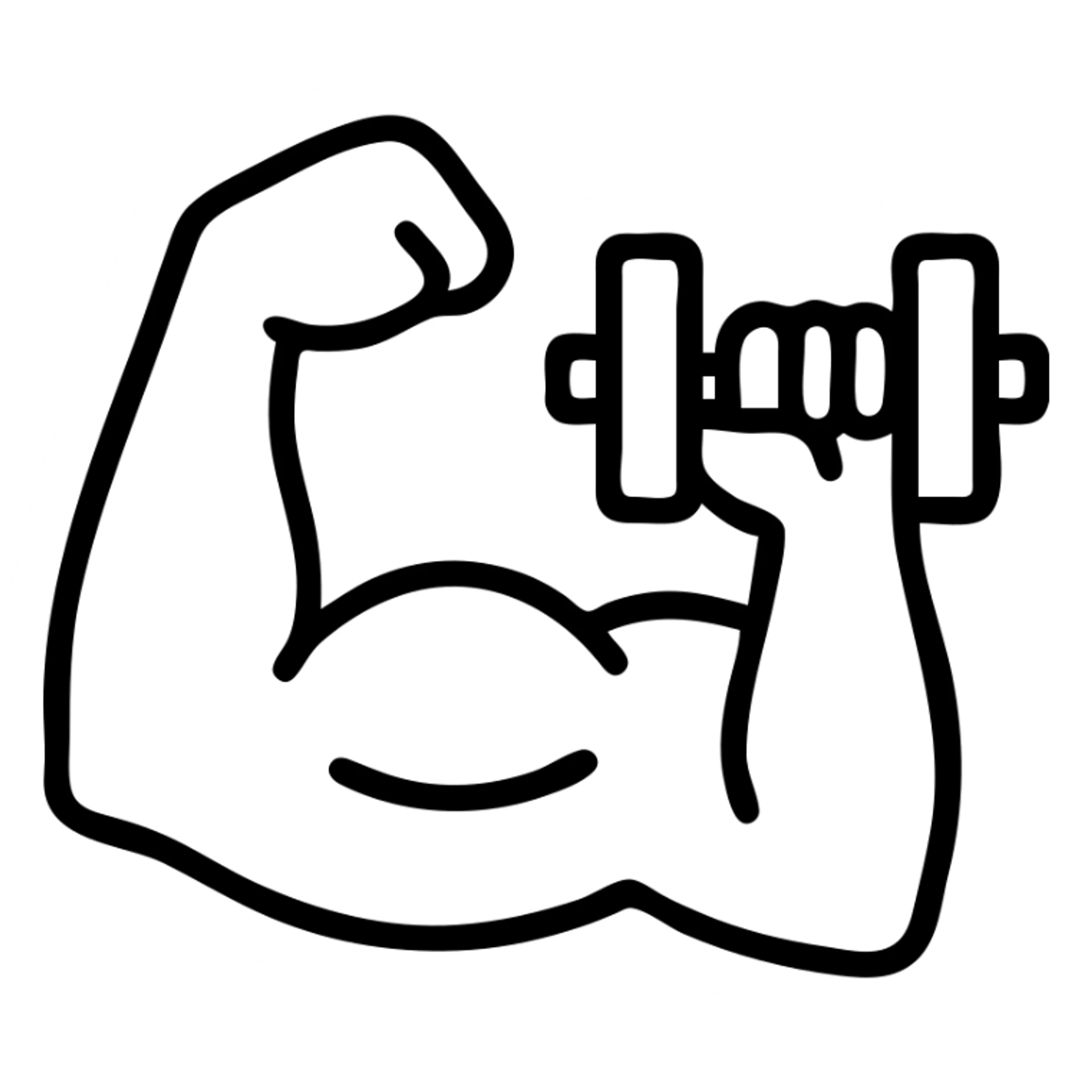 muscular arm holding a sport weight  sticker