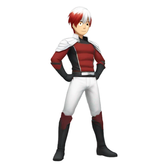 Shoto todoroki hero costume in a cool pose sticker