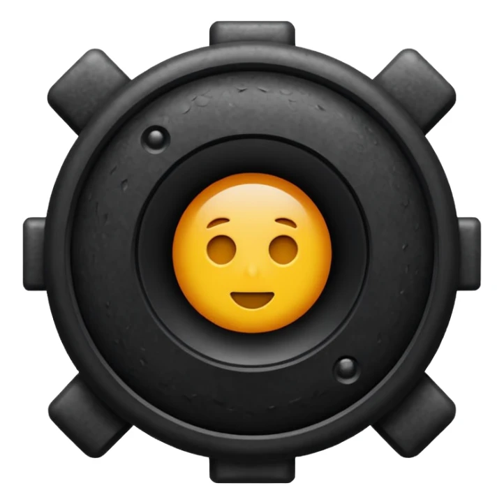 create a black hail camera aperture emoji di 24px sticker