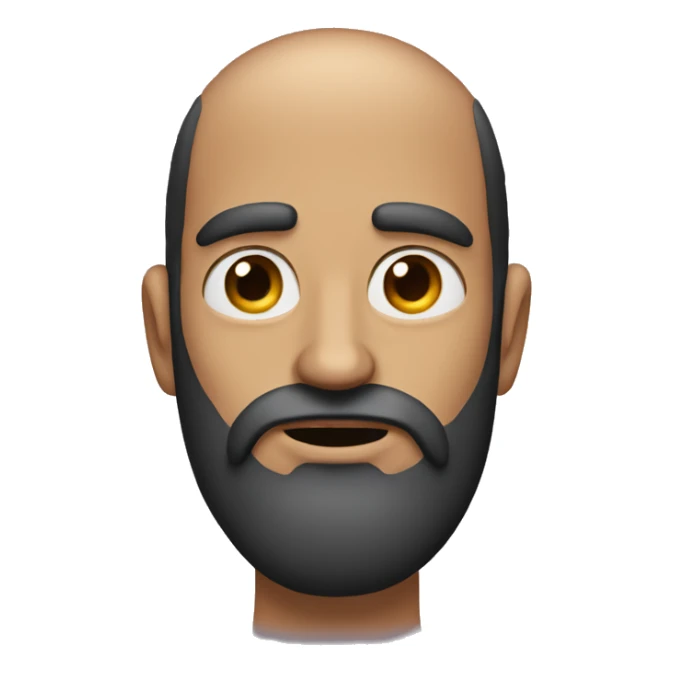 a guy with no mustache but a full beard looking crosseyed sticker