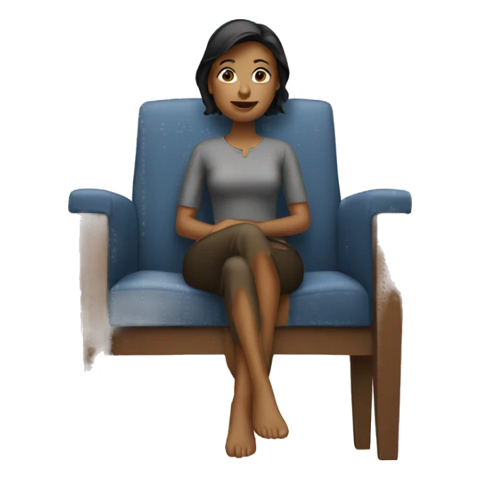 woman sitting on a chair sticker