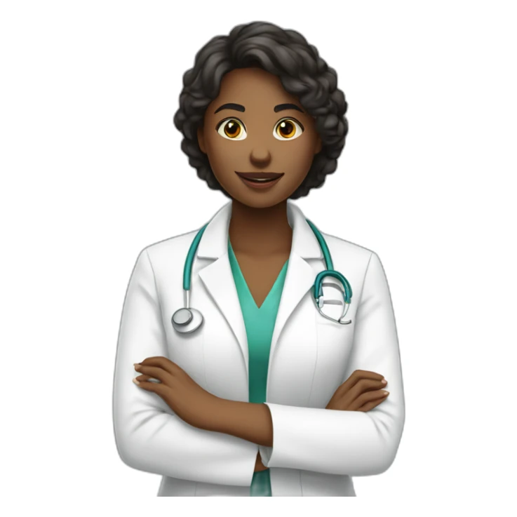 YOUNG WOMAN PHARMACIST IN WHITE COAT sticker