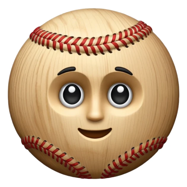 Es un tronco con cara amigable y un bate de beisboll sticker