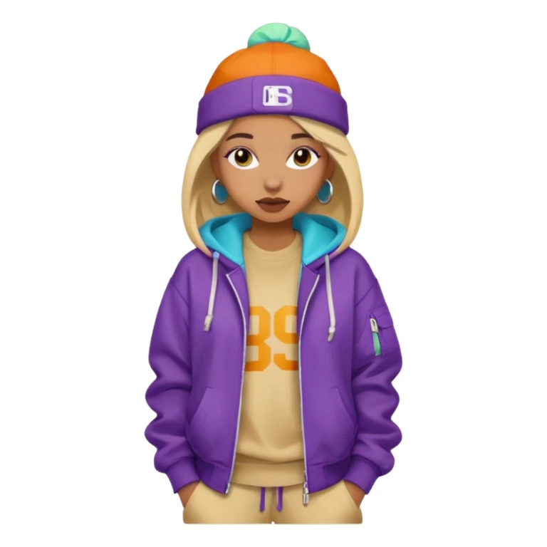 Emoji one girl hip hop  sticker