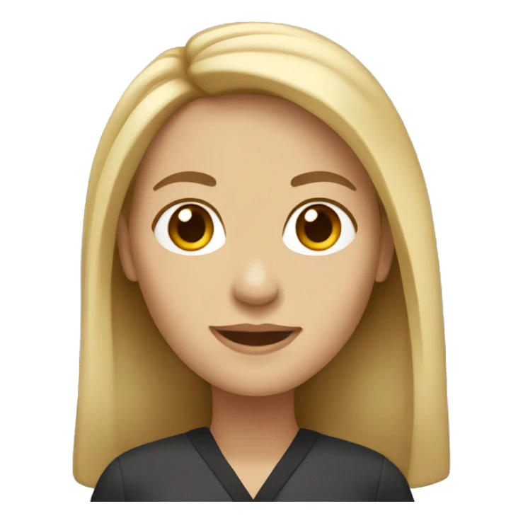 female speaker with long hair and lighter skin color sticker