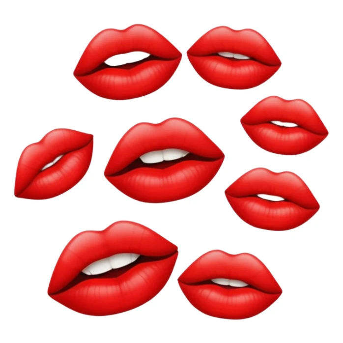 Set of lips with the words ‘crazy beautiful’ around them sticker