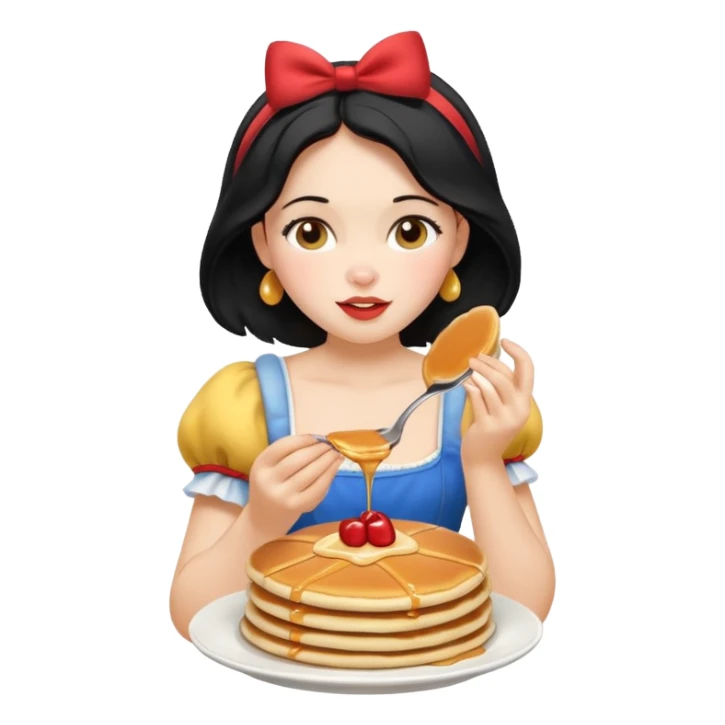 SnowWhite seal eating pancakes sticker