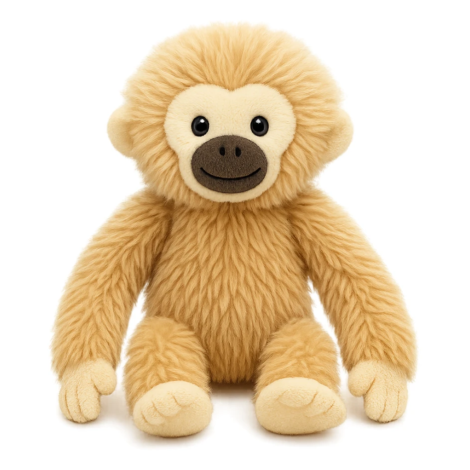 cute blonde lar gibbon jellycat plushie sticker