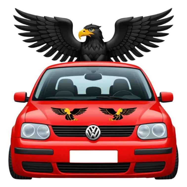 Volkswagen 2001 Jetta with Albanian eagle (the red and black flag) sticker