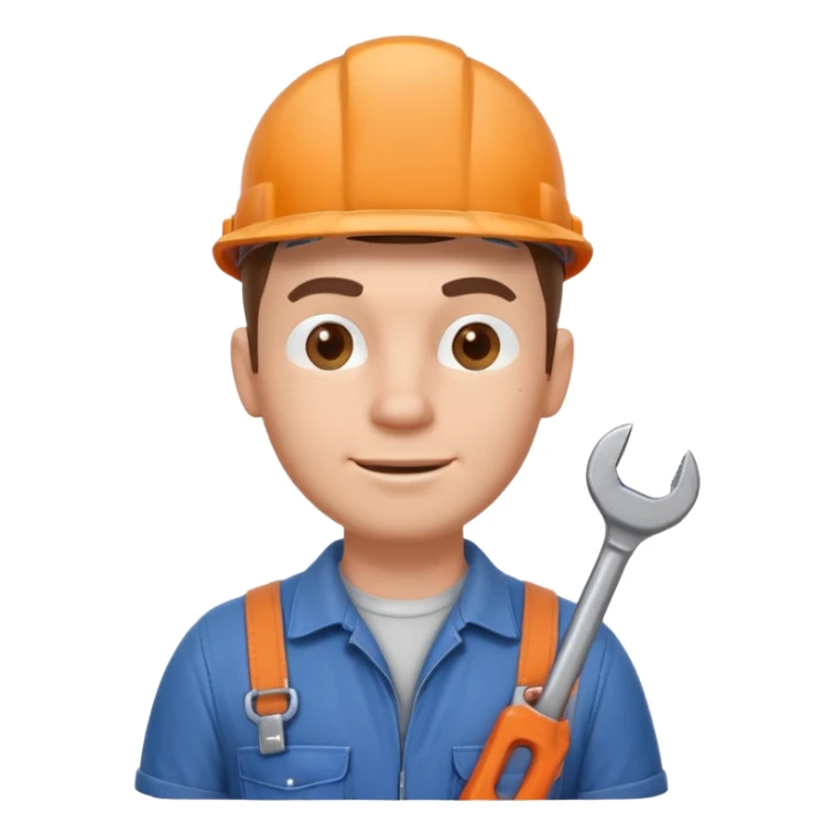 mechanic man portrait, head and shoulders only, wearing work overalls, holding a wrench, slight grease marks on face, confident friendly expression, garage workshop vibe, 3D cartoon style, mobile game icon style, clean background, no text, no watermark
  sticker