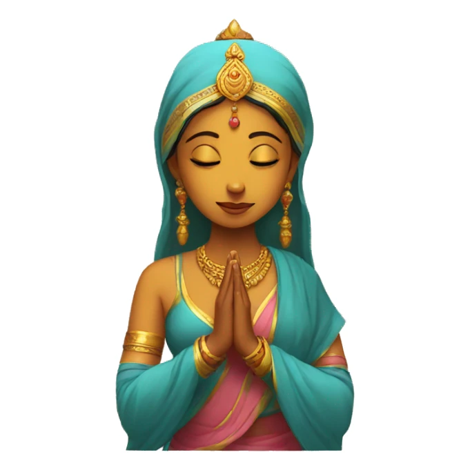 Prayer woman Hindu sticker
