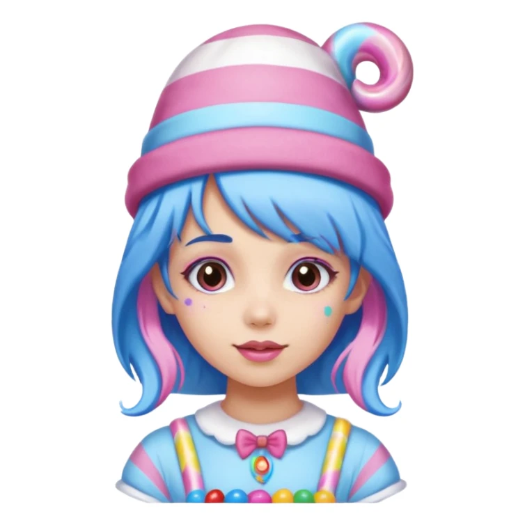 candy hatted girl from candyland lue pink hair sticker