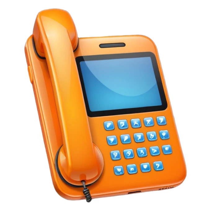 Orange phone sticker