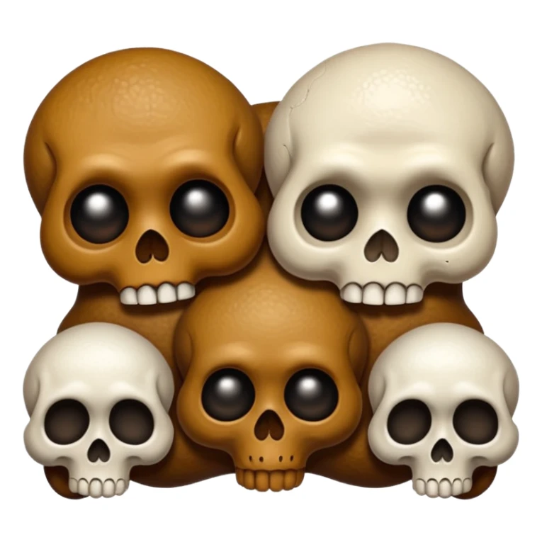 ((poop emoji))with  3 skulls sticker