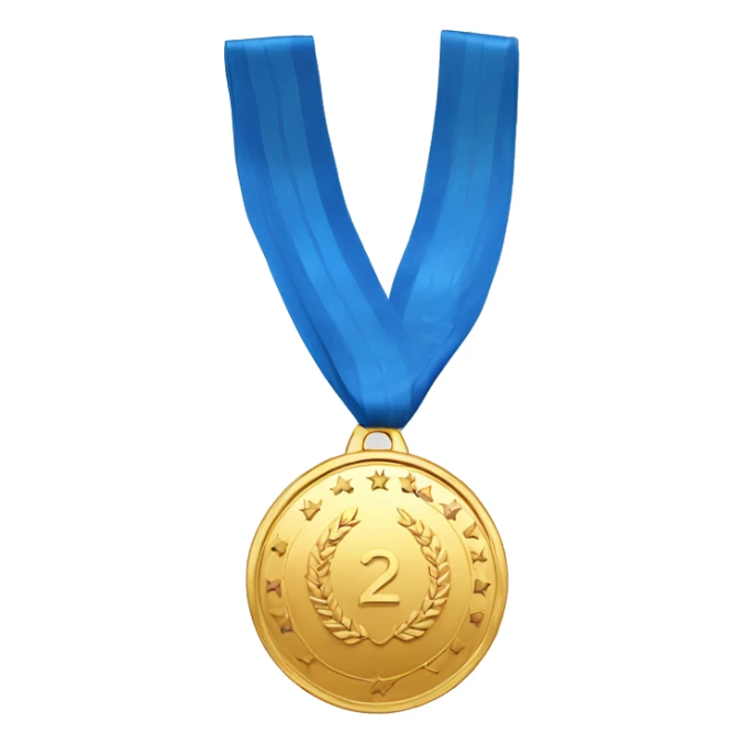 Medl 3rd place golden medal in blue bands  sticker