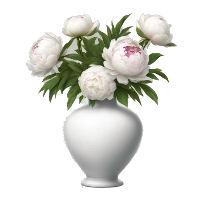 Realistic-white-modern-vase-with-peonies sticker