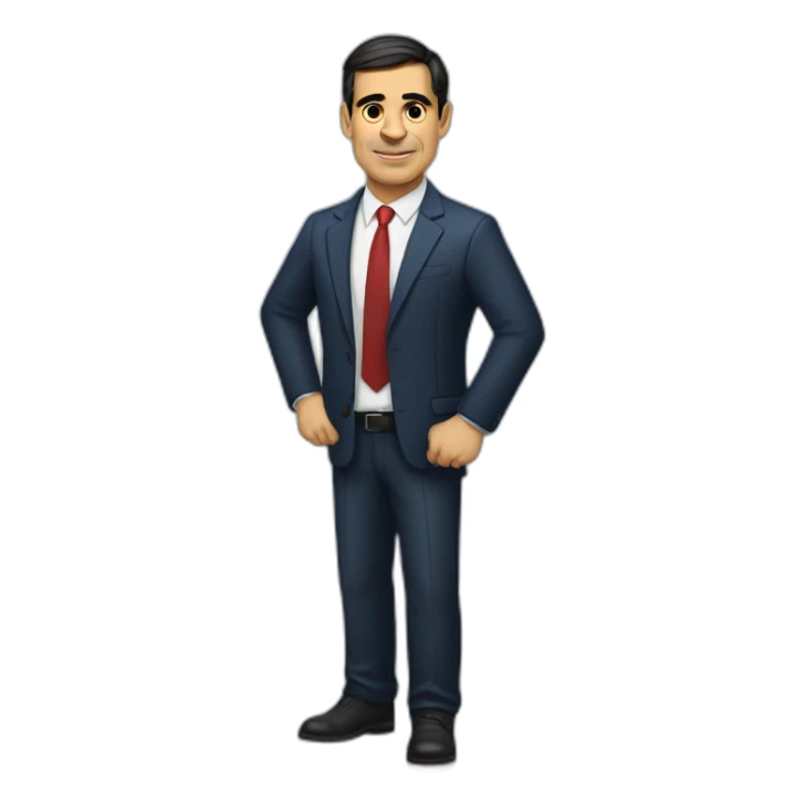 Pedro Sánchez con simbolo victoria sticker