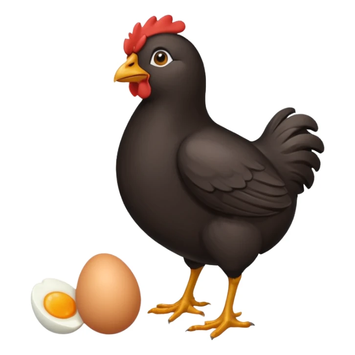 Un poussin noir qui est dans son oeuf sticker