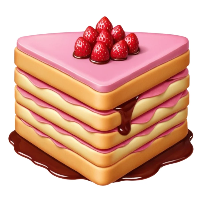 pink Crepe gooey strawberry SPAM  jam cake sticker