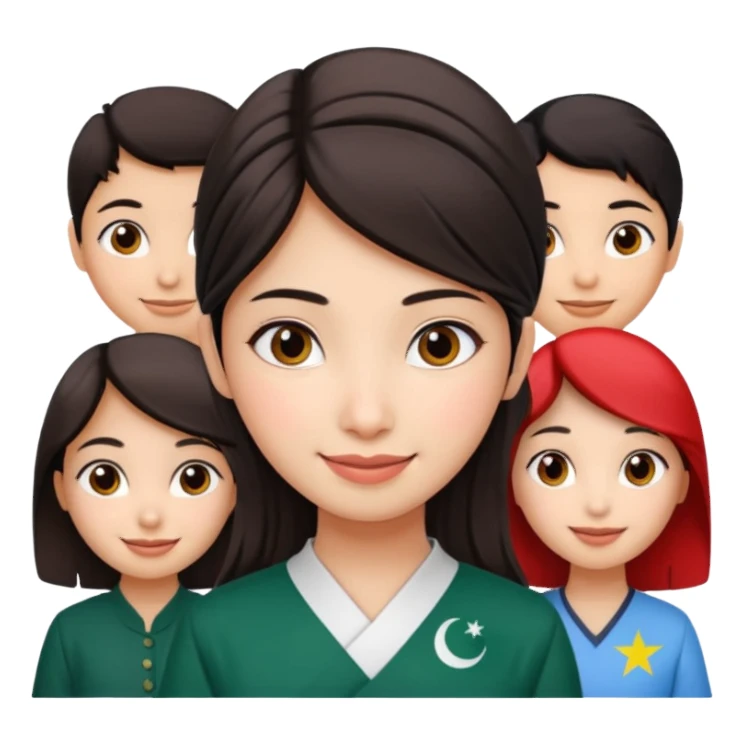 a Pakistani girl who is curious for Knowledge about Hong Kong and China, disscussion with lots of friends sticker
