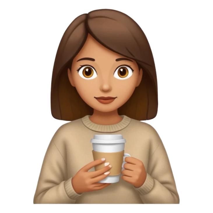 woman, hold a take away cup of coffee sticker