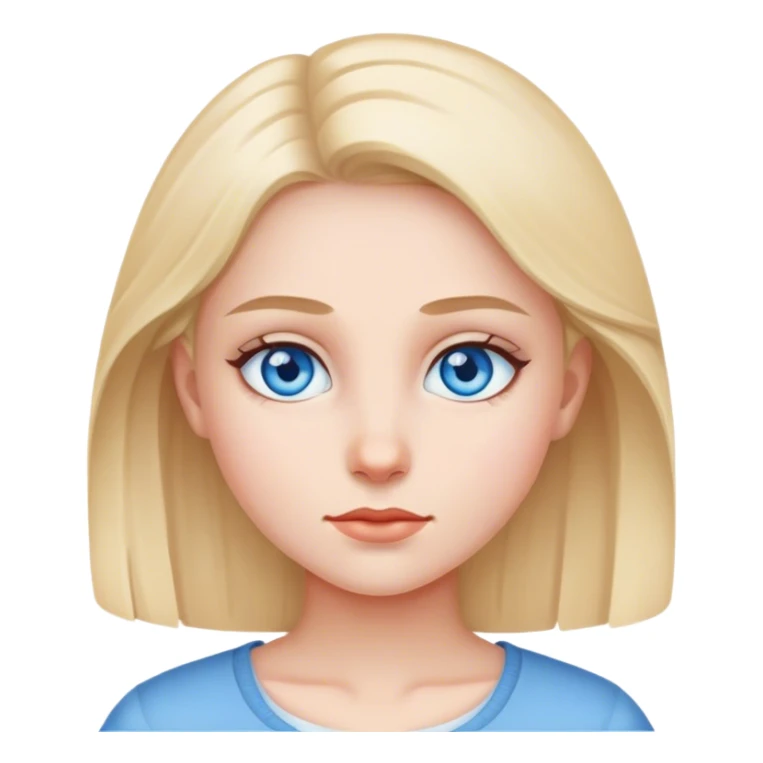 realistic portrait of girl blue eyes  sticker