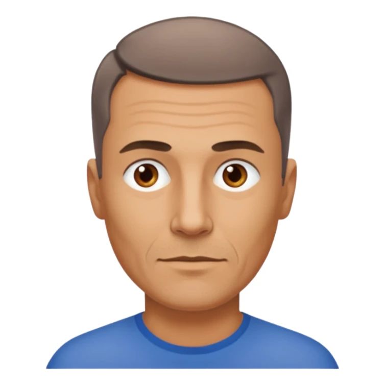 hombre, 50 años pelo poco rapado delgado sticker